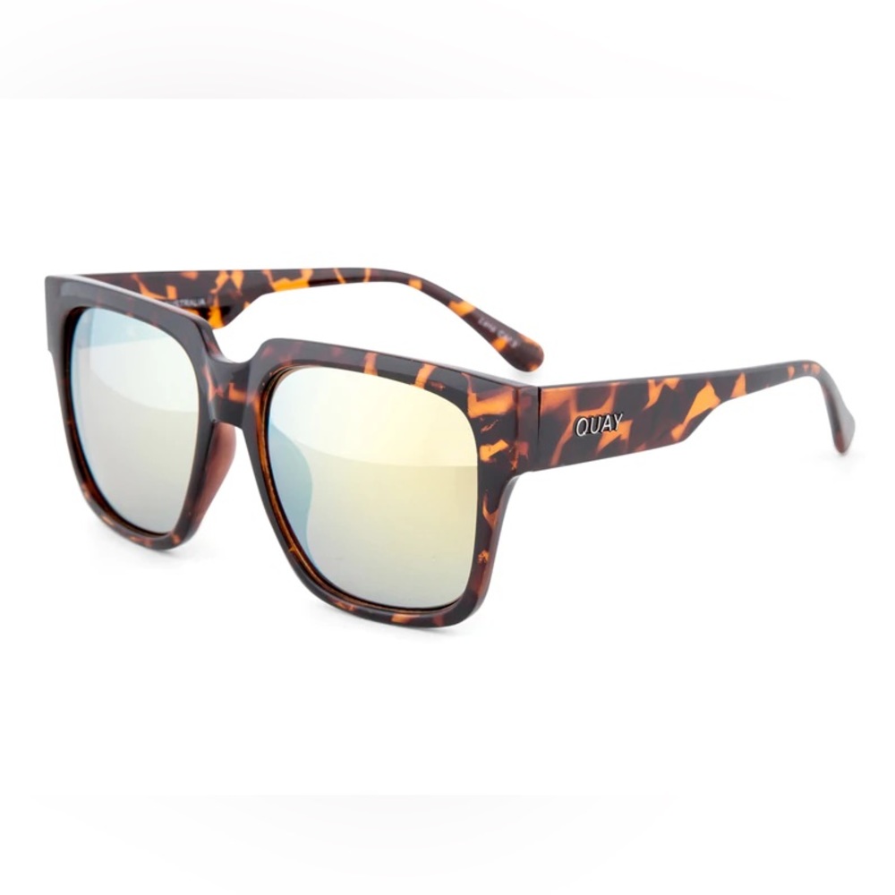 Quay “On the Prowl” tortoise shell sunglasses with mirrored lenses
